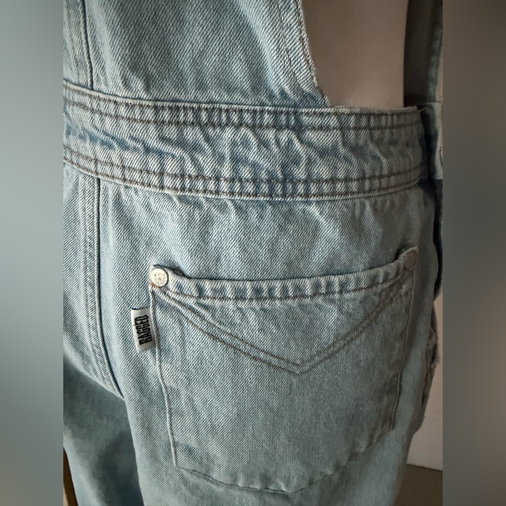 Y2K The Ragged Priest women’s Light Blue Denim overalls sz S - Picture 7 of 11